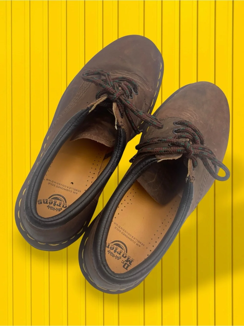 Dr. Martens Men’s Brown Leather 3-Eye Derby Shoes Size Men's 11 / Women's 12